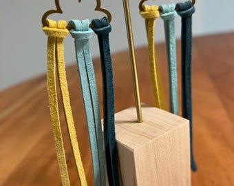 Suede Boho Rain Cloud Tassel Dangles |  Lightweight Western Festival Jewelry