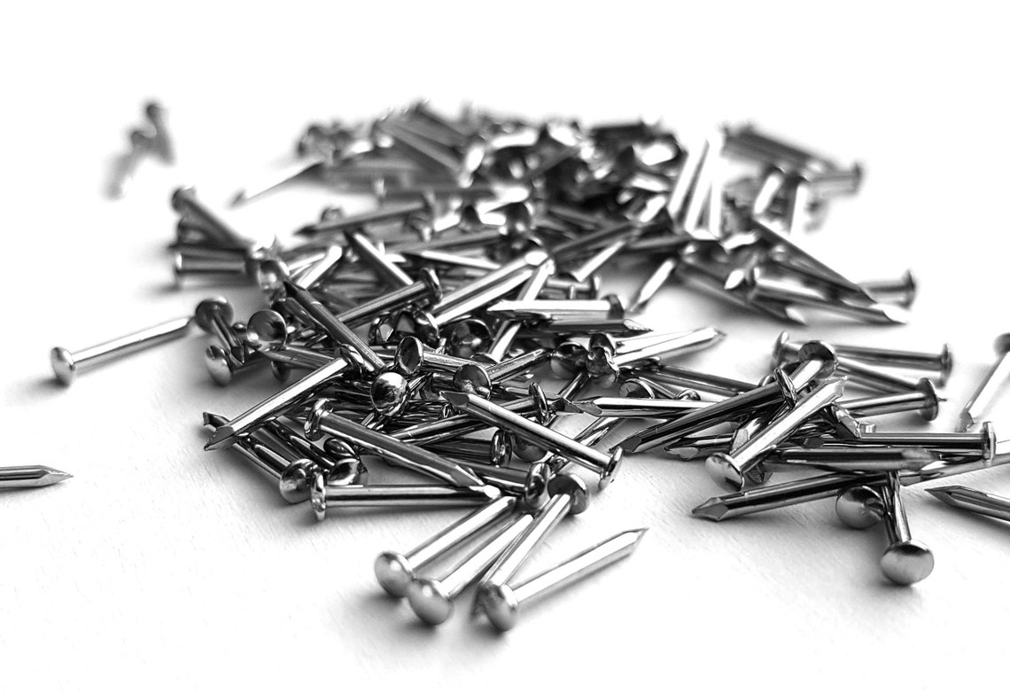 1000pcs 18 x 1 12x25mm Escutcheon Pins Nails Nickel Etsy