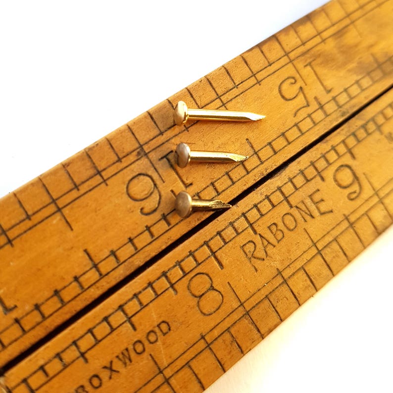 Antique Vintage Copper Patina Escutcheon Pins Nails Brads. Etsy