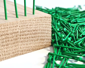 1000pcs GREEN Nails #18 x 3/4" (1,2 -20mm) for String Art, Escutcheon Pins, Decorative Painted Fasteners, Precise Round Head PD