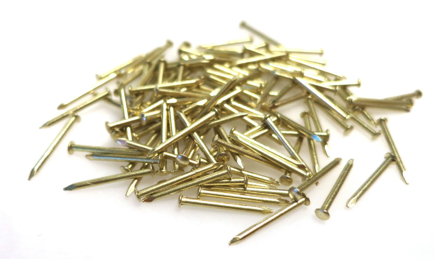 Solid Brass Tack Nails Brads Escutcheon Pins 1.2 X 425mm Etsy