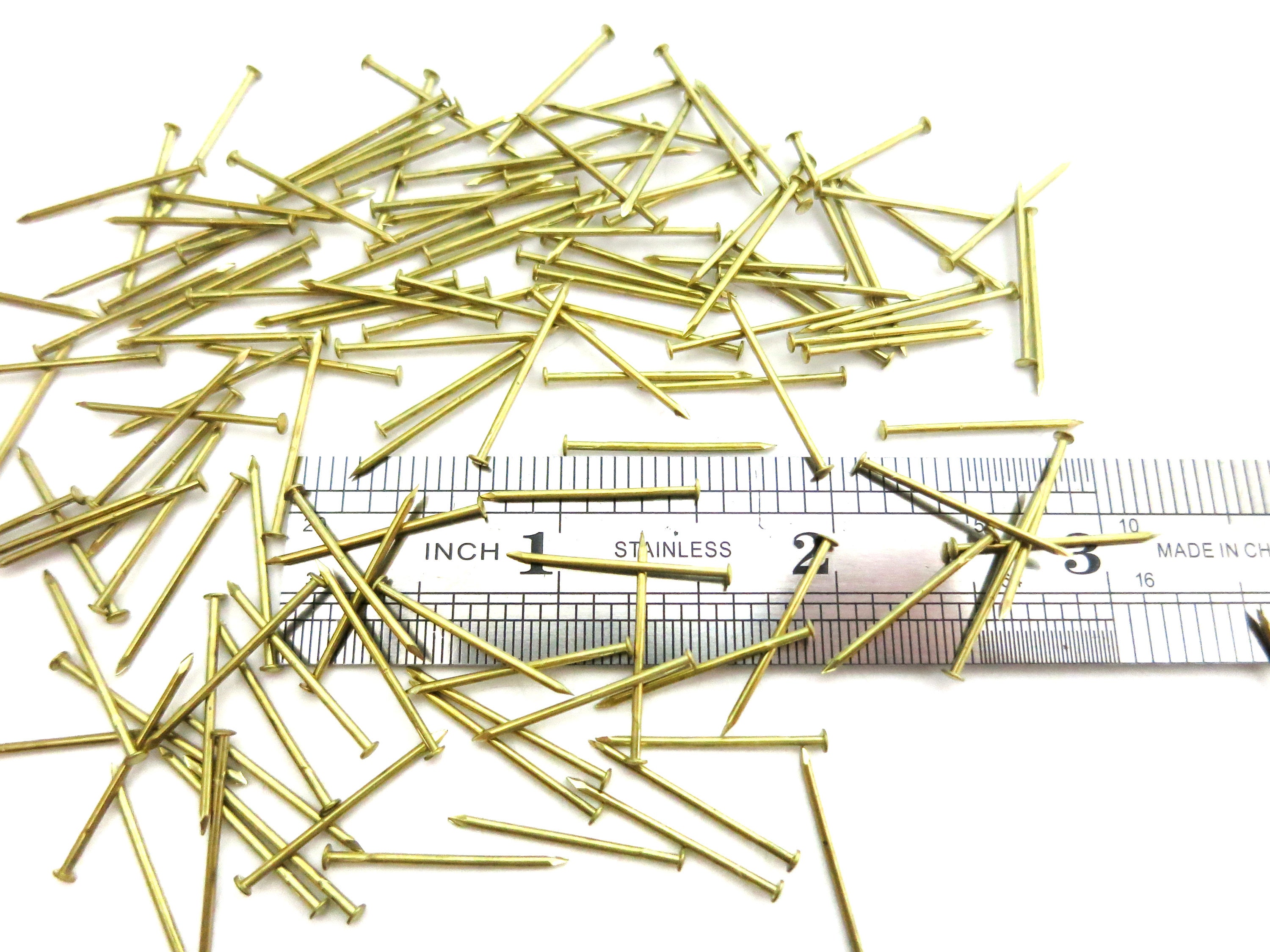 Solid Brass Tiny Nails 425mm 3/16 1 Tack Etsy