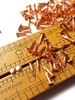 Copper Plated Escutcheon Pins, Nails, Brads. 200pcs  8-13mm long, G17 (1.4mm shank) 