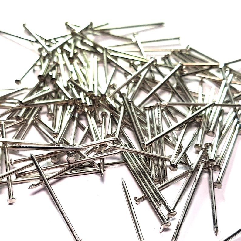 500pcs 17x13/8 14x35mm Escutcheon Pins Nails Nickel Etsy