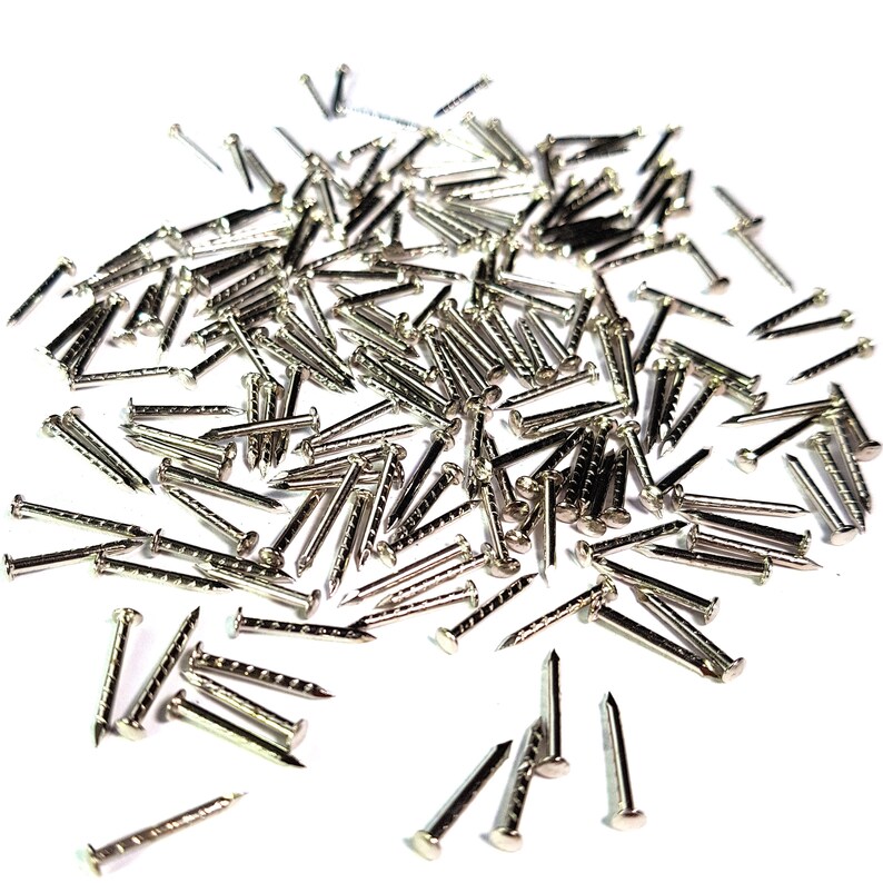 500pcs 17x3/8 14x10mm Escutcheon Pins Nails Nickel Etsy