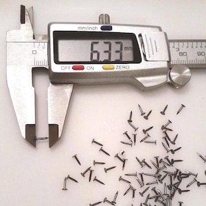 400pcs Tacks Nails, 19# (fi 1mm) 1/4&quot;- 5/8&quot; (6 - 16mm) long. Tiny Pins, Rivets, steel, Extra Precise and Polished,  Shoemaking, Repair