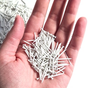 1000 chiodi BIANCHI n. 18 x 1/2"- 3/4" 1,2x13-20 mm Spilli per stemma, String Art