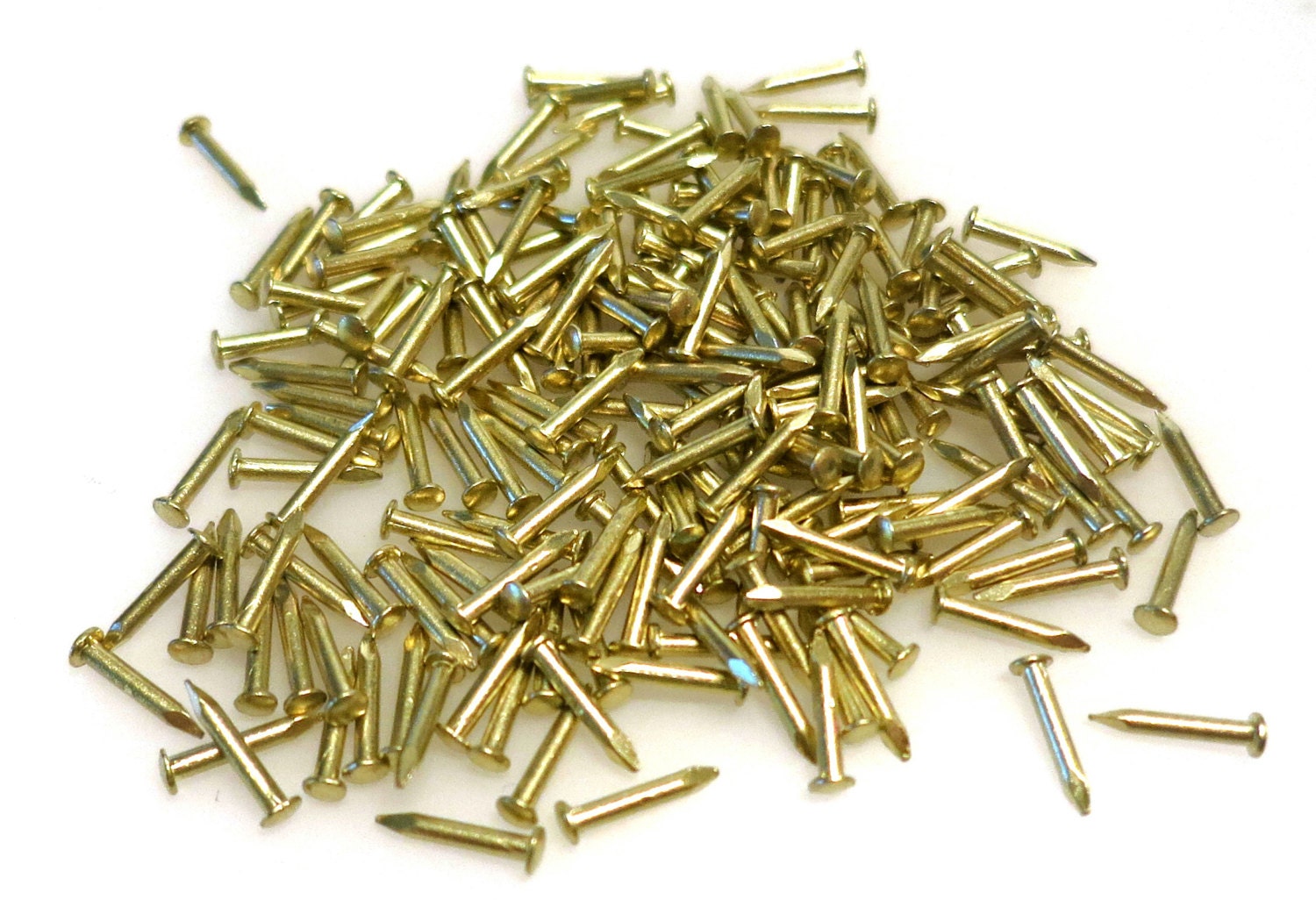 Solid Brass Tack Nails Brads Escutcheon Pins 1.2 X 425mm Etsy