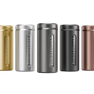 Powder Vault-dispenser Met ontvochtigingsstekker (add-on) en extra cadeau, snuifdoos, poedercontainer, snuifdoos voor bullets