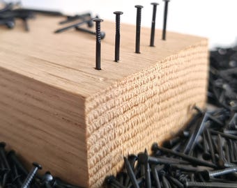 300pcs  Tiny Black Nails #19 (fi 1,0) 3/16" - 5/8" (5 - 16mm long) Black Coated Pins for String Art, Miniature, Wood Craft, Jewelry PA5