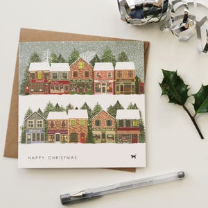 Tarjeta de Navidad 'tiendas de invierno'