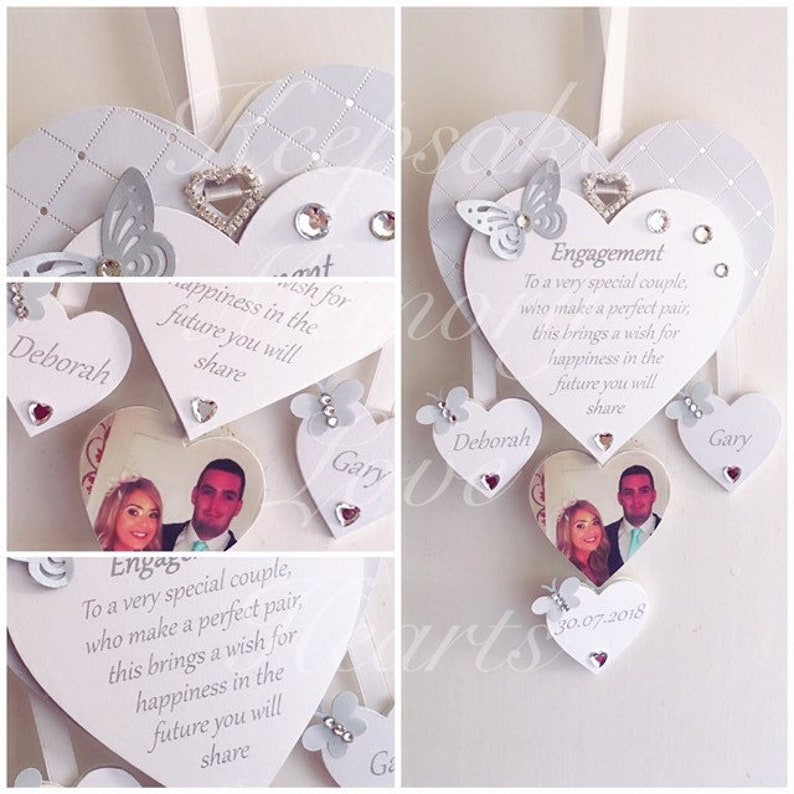 Unique Engagement Gift for Couple Wooden Keepsake Heart Etsy