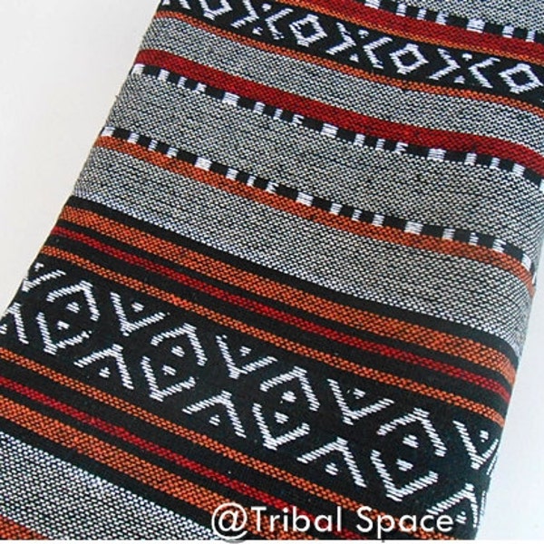 Thai Handwoven Fabric,Hippie Fabric,Aztec Fabric,Native Fabric Tribal Fabric Nepali woven,Fabric half (1/2) yard (NGI_001)