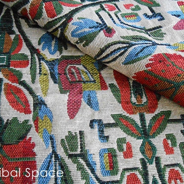 Boho Tribal Fabric,Hand woven Fabric,Aztec Fabric,Ethnic Fabric,Native Fabric,Fabric 1/2 Yard (BHJ_011)