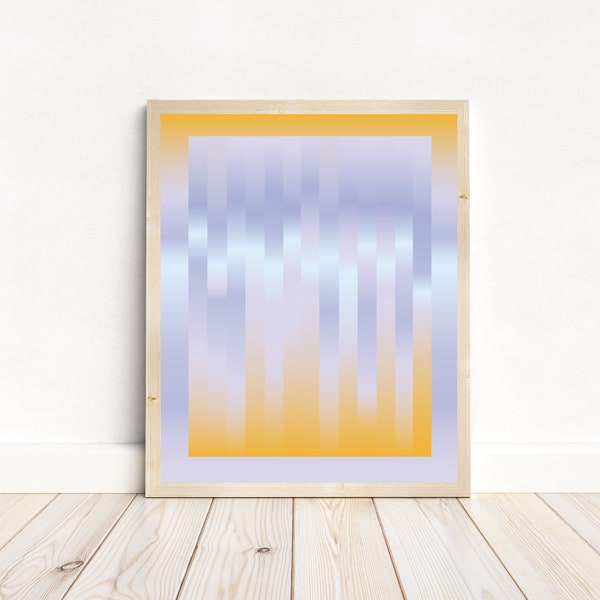 Abstract Gradient Wall Art | gradient prints, digital download, printable art, trendy wall art, lilac orange gradient, graphic decor