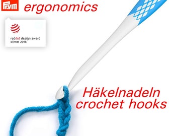 Wool crochet hook "Prym Ergonomics" 6-15 mm - UK 4-0000 - US J-Q - 17cm / 7"
