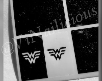 WW logo inspired nail stencils