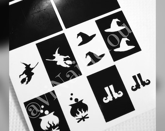 Witch Variety nail stencils