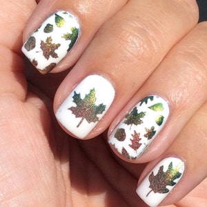 Autumn Leaves nail stencils zdjęcie 4