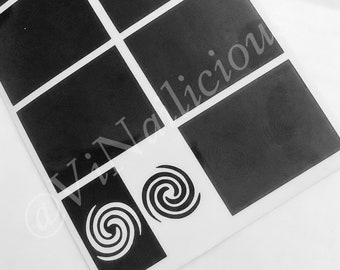 Cyclone Swirl nail stencils