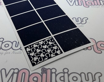 Horseshoes & Clovers nail stencils