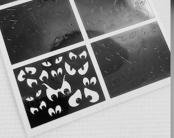Spooky Eyes nail stencils
