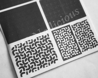 Boomerang nail stencils