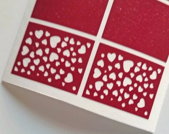 Scattered Hearts nail stencils