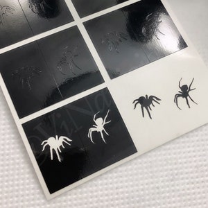 Spiders nail stencils