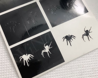 Spiders nail stencils