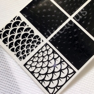 Mermaid Scales nail stencils