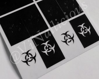 Biohazard nail stencils