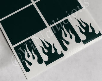 Flames #2 nail stencils