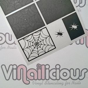 Spider Webs nail stencils