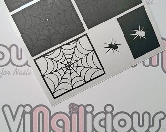 Spider Webs nail stencils