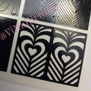 Nested Hearts nail stencils