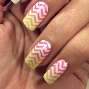 Chevron Stencil nail stencils image 2