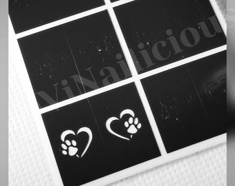 Puppy Love nail stencils