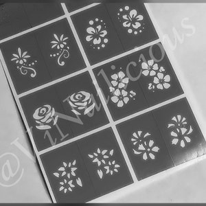 Flower Variety nail stencils