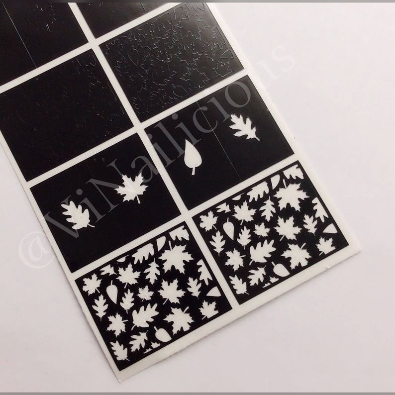 Autumn Leaves nail stencils image 1