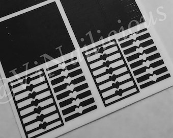 Hearts in a box nail stencils