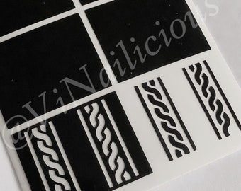 Large Knitted Sweater nail stencils