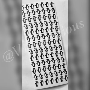 Penguin nail decals