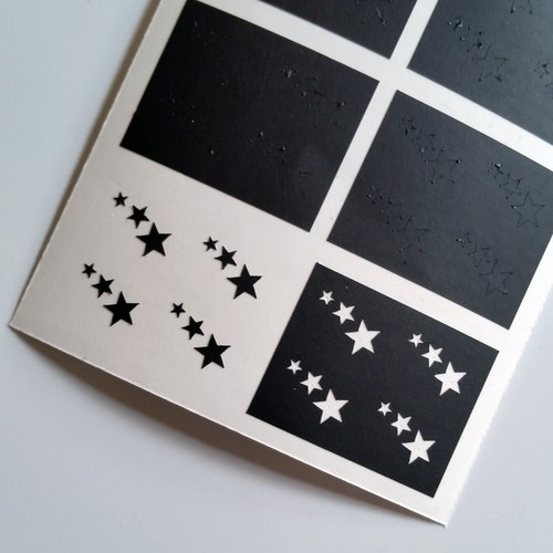 Triple Stars Nail Stencils - Etsy