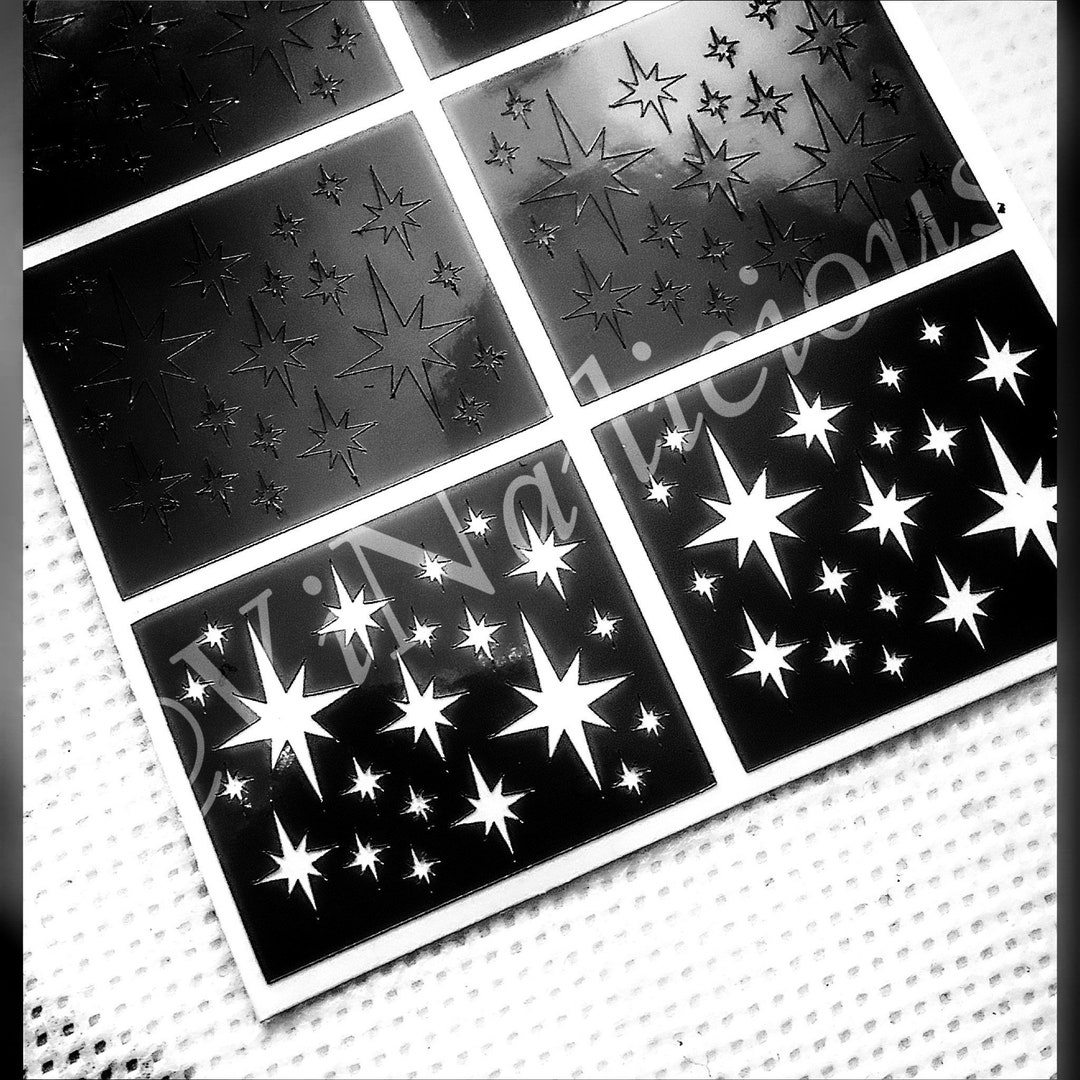 Christmas Star Nail Stencils - Etsy