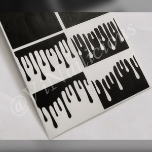 Paint drip nail stencils