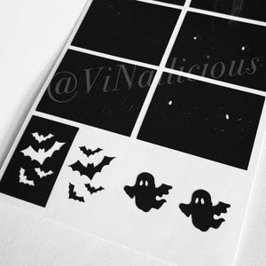 Bats & Ghosts nail stencils