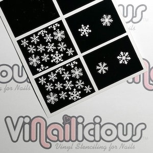 Snowflake nail stencils