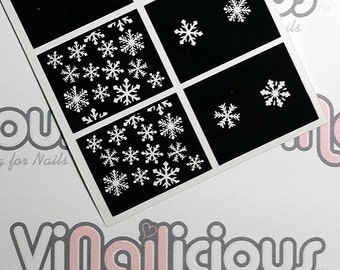 Snowflake nail stencils