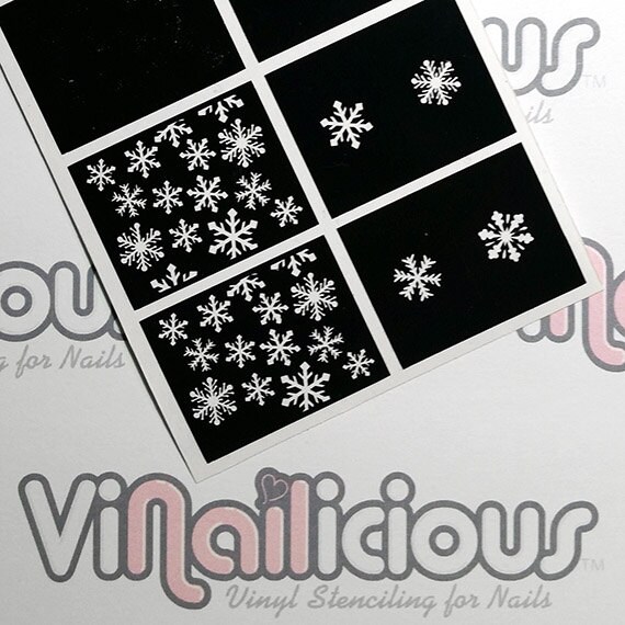 Snowflake nail stencils